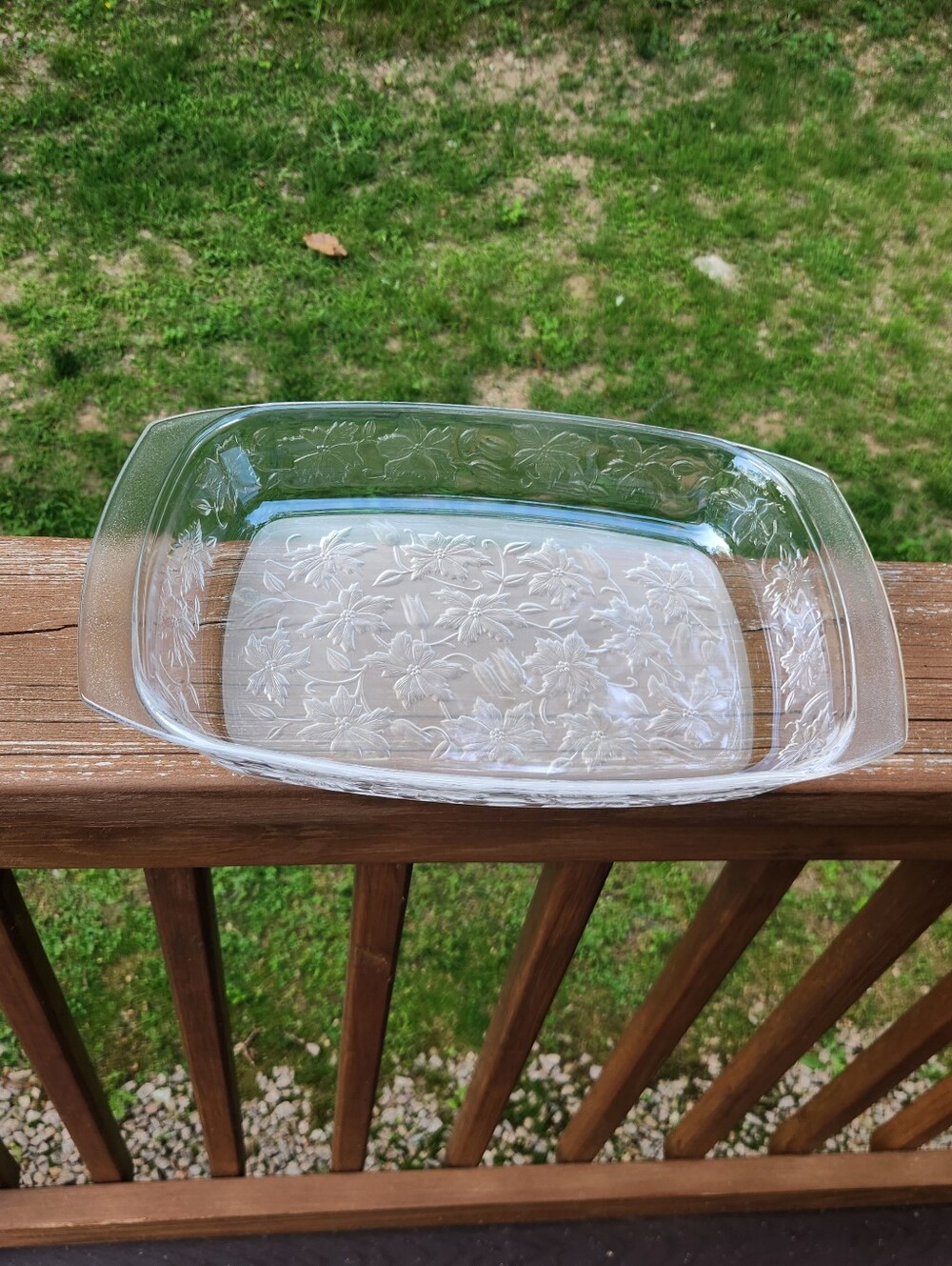 Princess House Fantasia #531 pressed glass 8.5" X 13.5" baking dish
